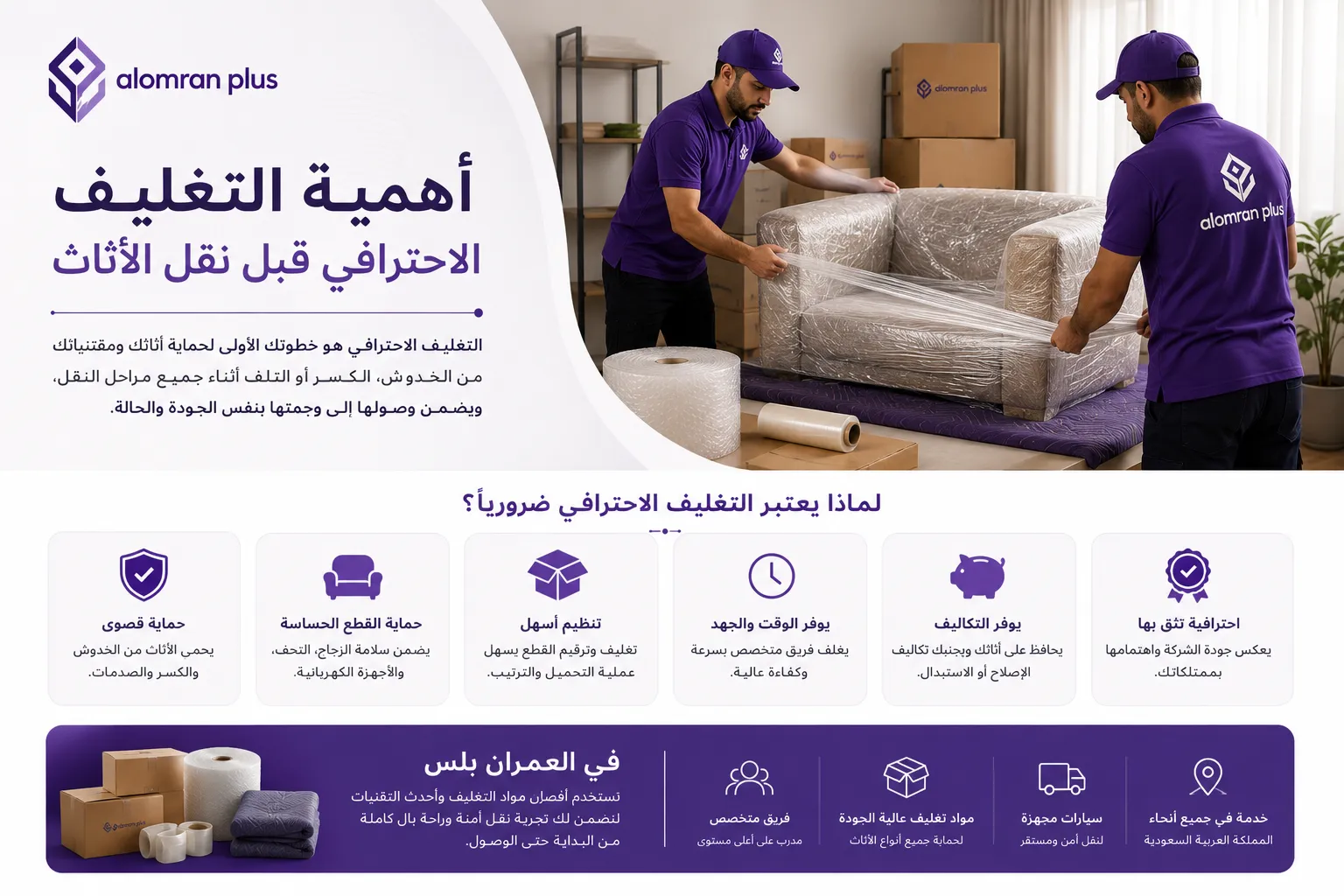 أهمية التغليف الاحترافي قبل نقل الأثاث